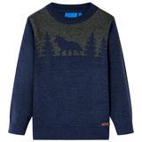 Vidaxl kindertrui gebreid 92 marineblauw