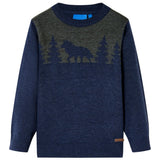Vidaxl kindertrui gebreid 116 marineblauw