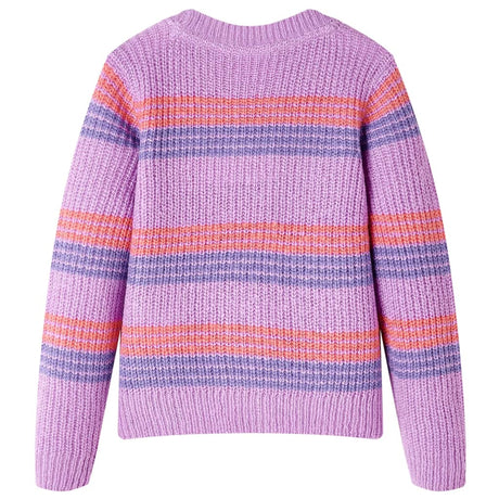 Vidaxl kindertrui gebreid met strepen 104 lila en roze