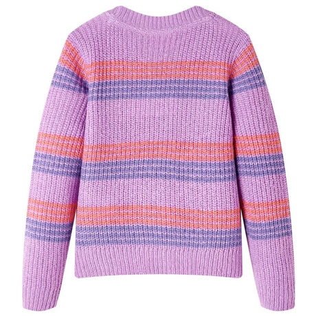 Vidaxl kindertrui gebreid met strepen 140 lila en roze
