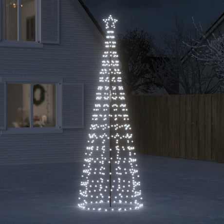 Vidaxl led-kerstboom met spikes 570 leds koud wit 300 cm