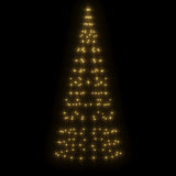 Vidaxl led-kerstboom aan vlaggenmast 200 led's warm wit 180 cm