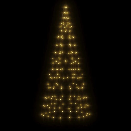 Vidaxl led-kerstboom aan vlaggenmast 200 led's warm wit 180 cm