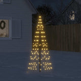 Vidaxl led-kerstboom aan vlaggenmast 200 led's warm wit 180 cm