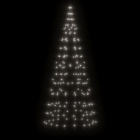 Vidaxl led-kerstboom aan vlaggenmast 200 led's koud wit 180 cm