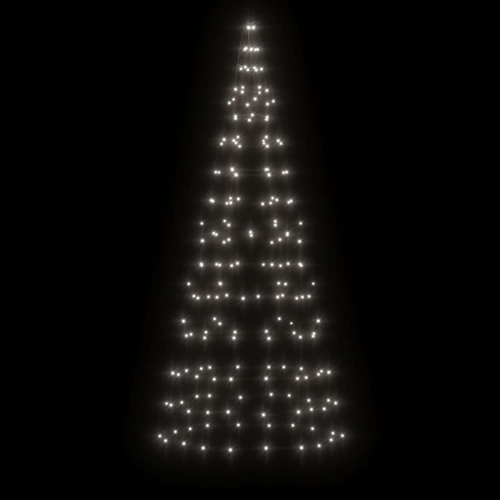 Vidaxl led-kerstboom aan vlaggenmast 200 led's koud wit 180 cm