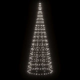 Vidaxl led-kerstboom aan vlaggenmast 550 leds koud wit 300 cm