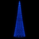 Vidaxl led-kerstboom aan vlaggenmast 1534 leds 500 cm blauw