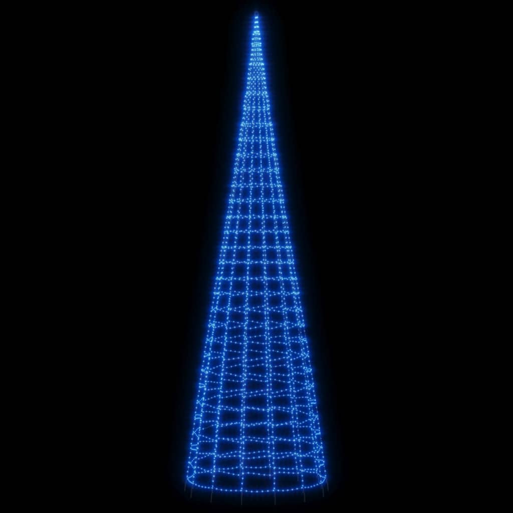 Vidaxl led-kerstboom aan vlaggenmast 3000 led's 800 cm blauw