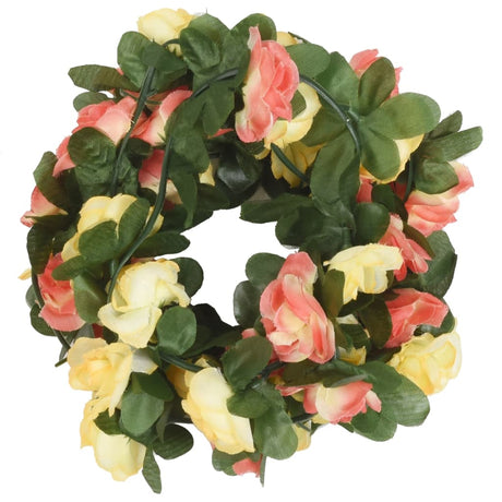 Vidaxl bloemenslingers 6 st 250 cm lente zonsondergang rood