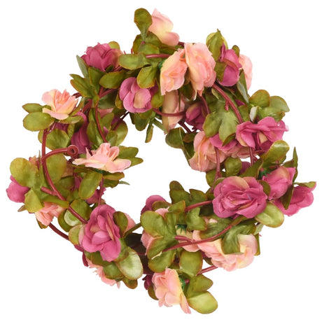 Vidaxl bloemenslingers 6 st 250 cm rozerood