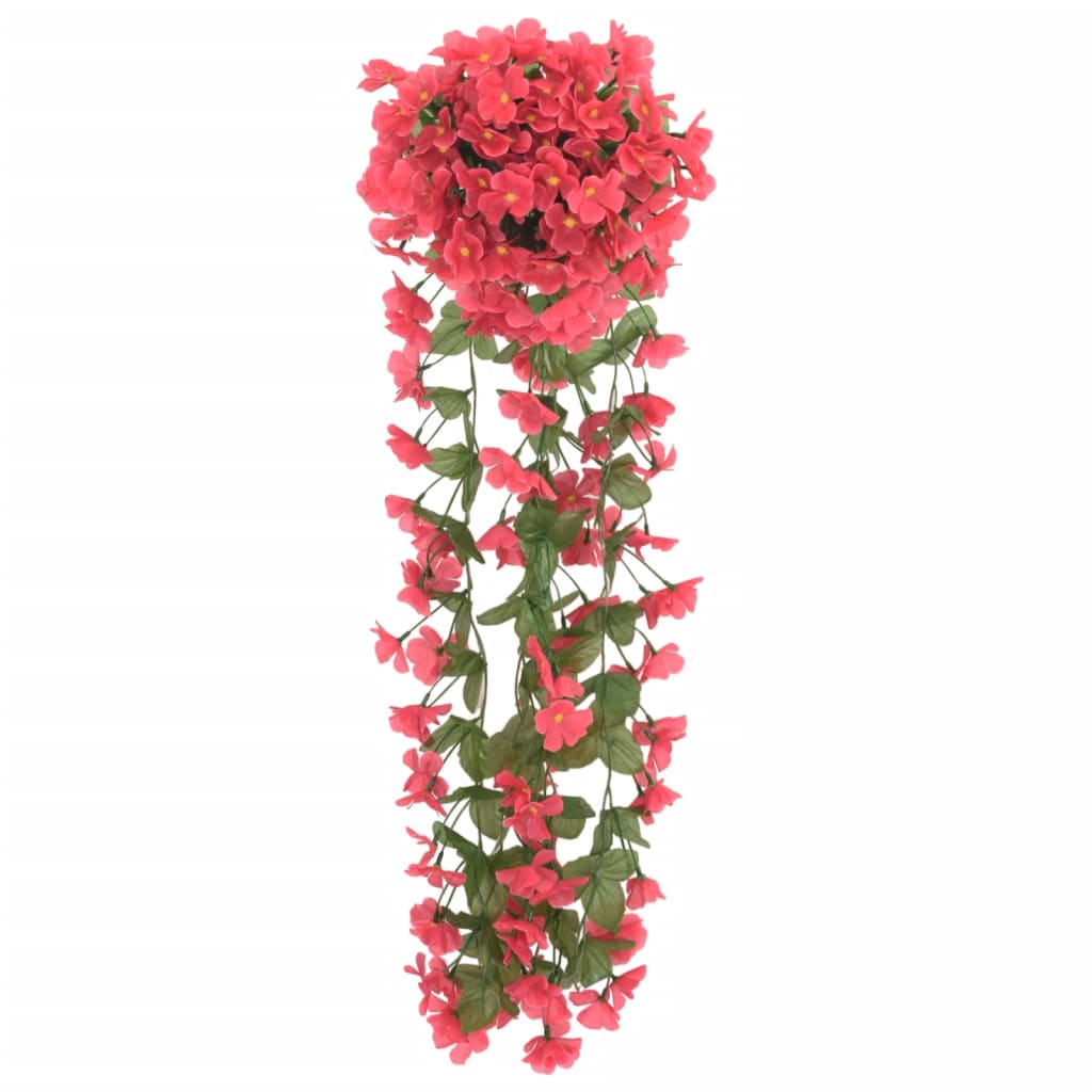 Vidaxl kerstslingers met bloemen 3 st 85 cm rozé