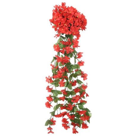 Vidaxl bloemenslingers 3 st 85 cm rood