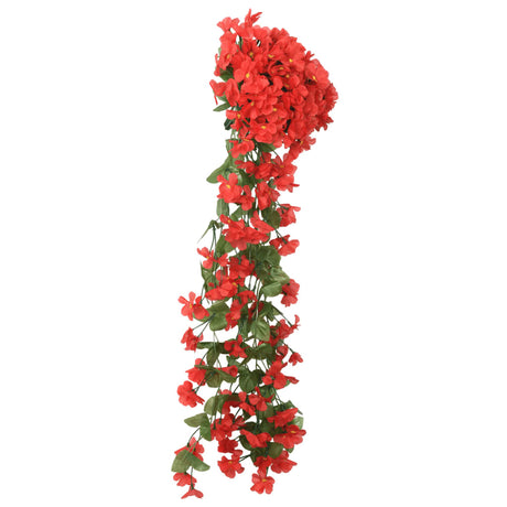 Vidaxl bloemenslingers 3 st 85 cm rood