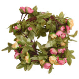 Vidaxl kerstslingers met bloemen 6 st 215 cm roze