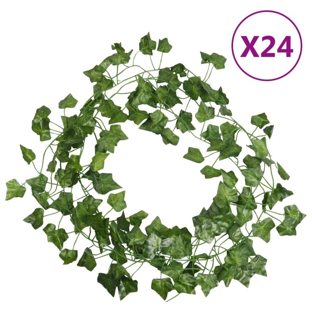 Vidaxl kerstslingers klimop 24 st 200 cm groen