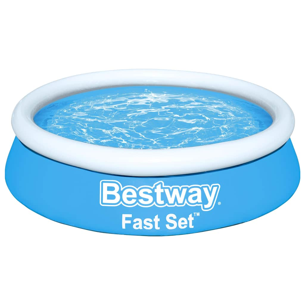 Bestway fast set zwembad opblaasbaar rond 183x51 cm blauw