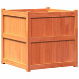 Vidaxl plantenbak 70x70x70 cm massief grenenhout wasbruin