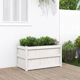Vidaxl plantenbak 90x50x50 cm massief grenenhout wit