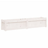 Vidaxl plantenbak 150x31x31 cm massief grenenhout wit