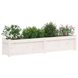 Vidaxl plantenbakken 2 st cm massief grenenhout wit