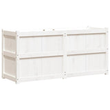 Vidaxl plantenbak 150x50x70 cm massief grenenhout wit