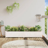 Vidaxl plantenbak 180x31x31 cm massief grenenhout wit