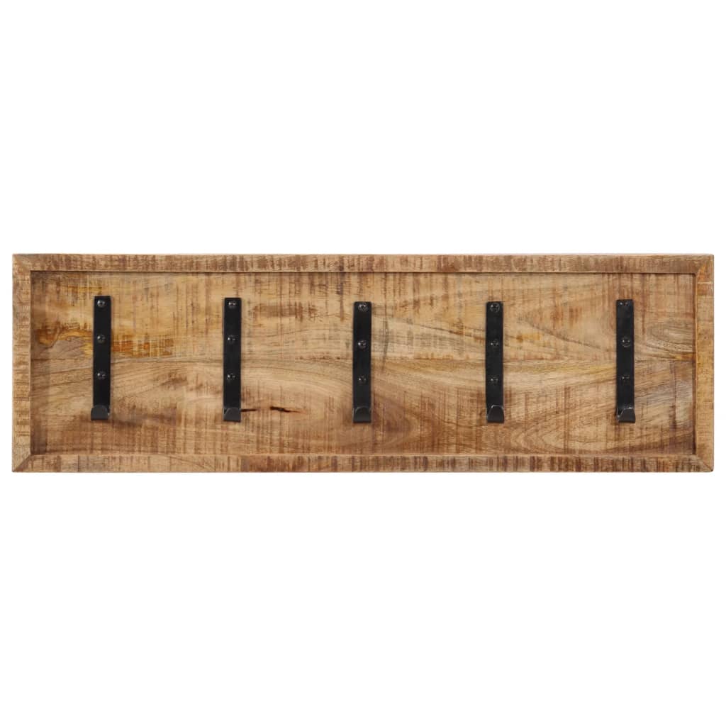 Vidaxl wandkapstok met 5 haken massief mangohout