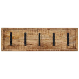 Vidaxl wandkapstok met 5 haken massief mangohout