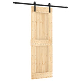 VidaXL Schuifdeur met beslag 70x210 cm massief grenenhout