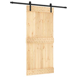 VidaXL Schuifdeur met beslag 95x210 cm massief grenenhout