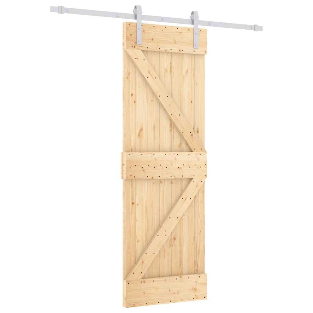 VidaXL Schuifdeur met beslag 70x210 cm massief grenenhout