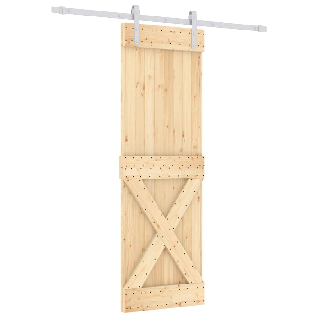 VidaXL Schuifdeur met beslag 70x210 cm massief grenenhout