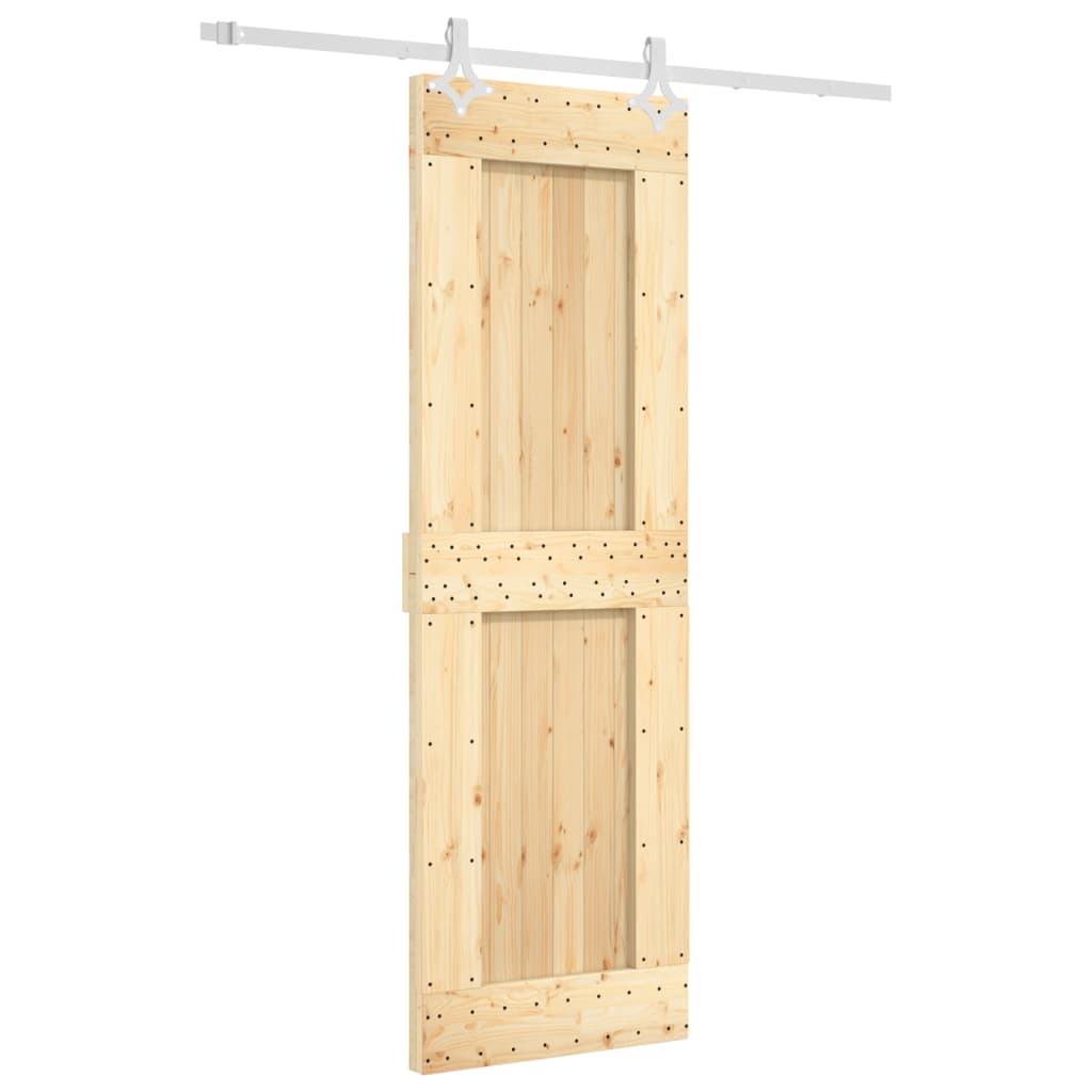 VidaXL Schuifdeur met beslag 70x210 cm massief grenenhout