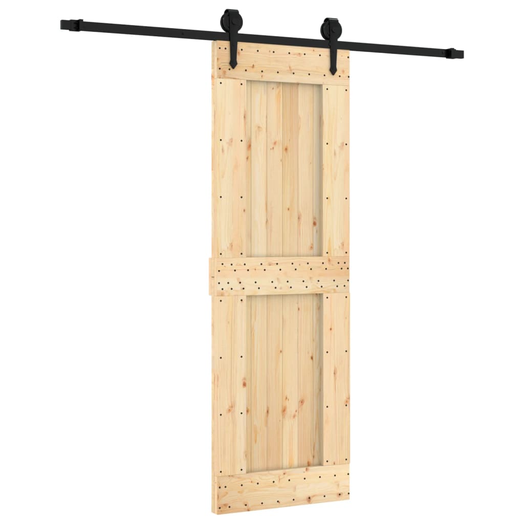 VidaXL Schuifdeur met beslag 70x210 cm massief grenenhout