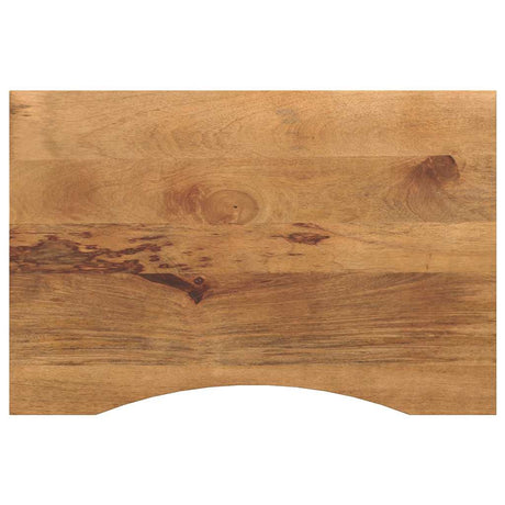 Vidaxl bureaublad met ronding 80x50x2,5 cm massief ruw mangohout
