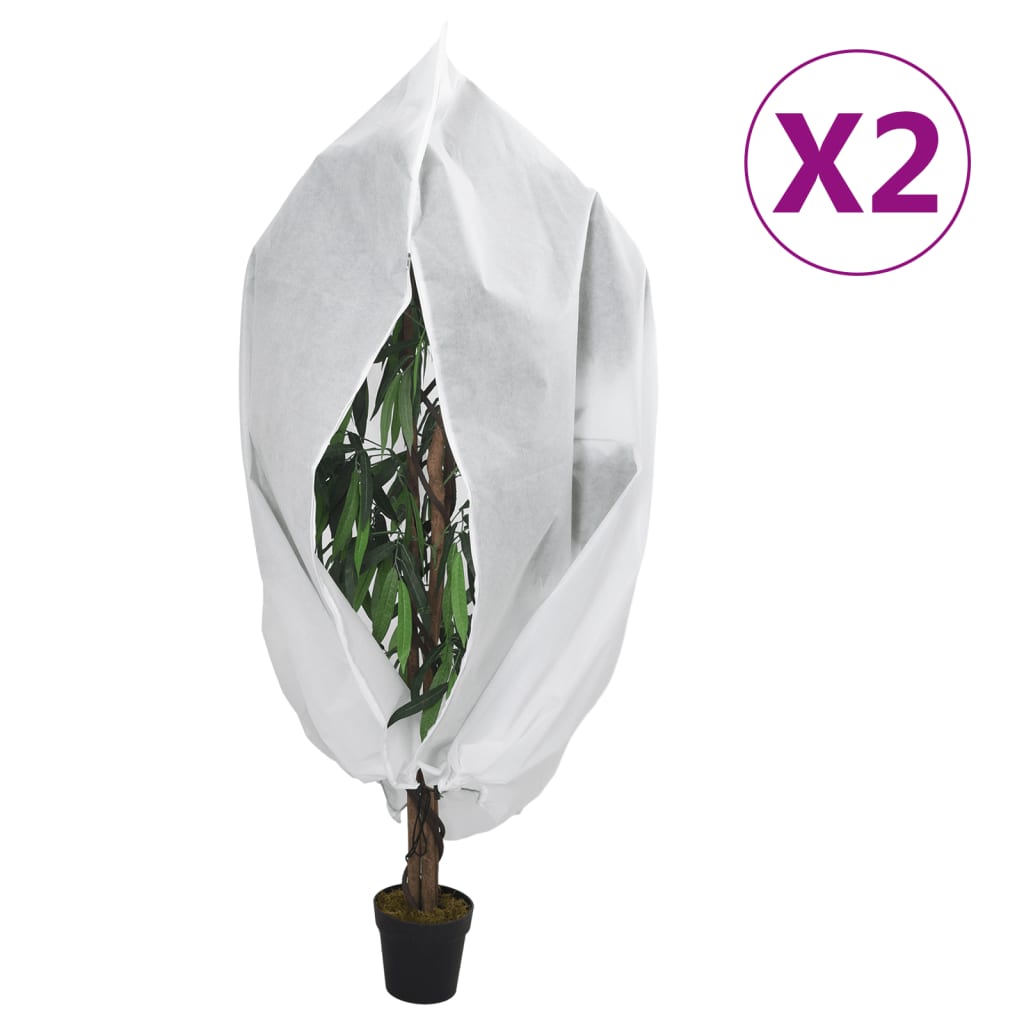 Vidaxl plantenhoes met ritssluiting 2 st 70 g m² 3,14x2,5 m