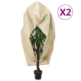 Vidaxl plantenhoezen met ritssluiting 2 st 70 g m² 3,93x3,5 m