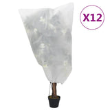 Vidaxl plantenhoezen met trekkoord 12 st 70 g m² 0,8x0,8 m