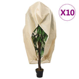 Vidaxl plantenhoezen met ritssluiting 10 st 70 g m² 1x1,55 m