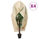 Vidaxl plantenhoezen met ritssluiting 4 st 70 g m² 3,14x2,5 m