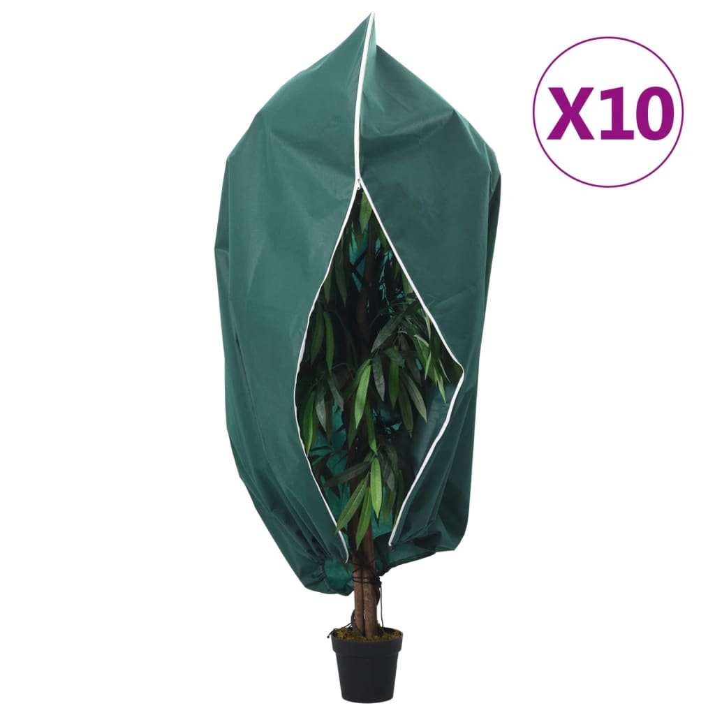 Vidaxl plantenhoezen met ritssluiting 10 st 70 g m² 2,36x2 m