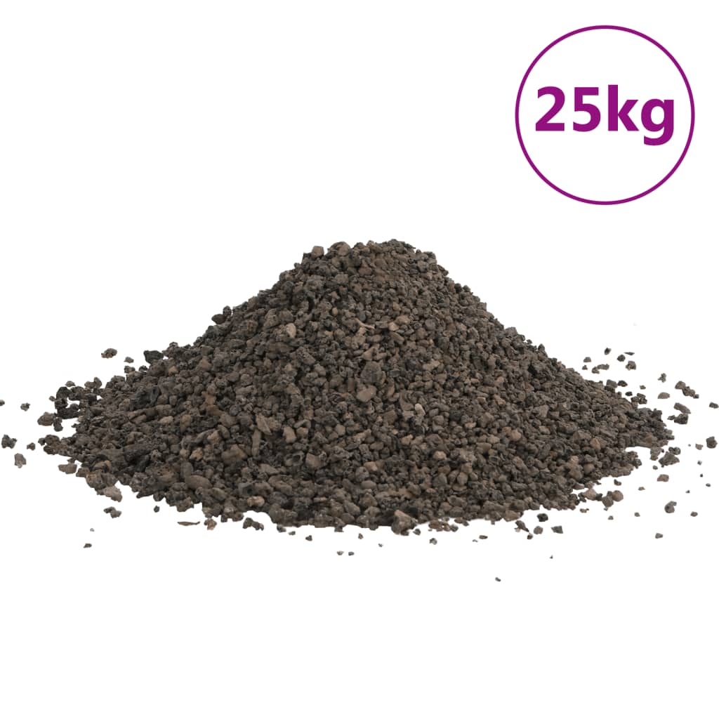 VidaXL Basaltgrind 25 kg 3-5 mm zwart