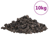 Vidaxl lavastenen 10 kg 1-2 cm zwart