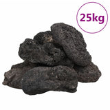 Vidaxl lavastenen 25 kg 10-30 cm zwart