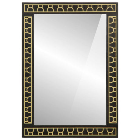 Vidaxl badkamerspiegel 50x70x2,5 cm massief mangohout en glas