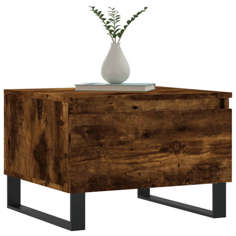 Vidaxl salontafels 2 st 50x46x35 cm bewerkt hout gerookt eikenkleurig