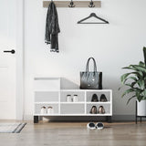 Vidaxl schoenenkast 102x36x60 cm bewerkt hout hoogglans wit