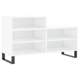 Vidaxl schoenenkast 102x36x60 cm bewerkt hout hoogglans wit