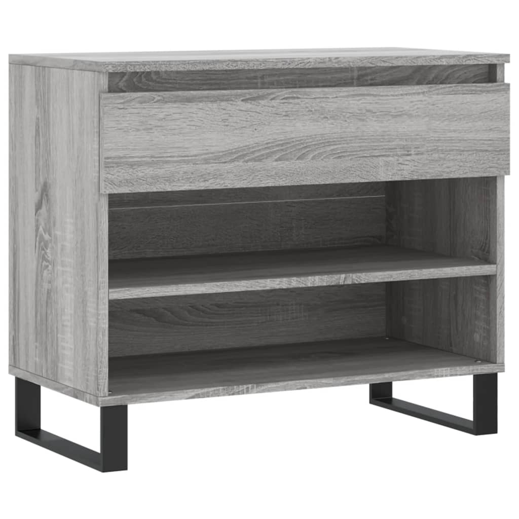 Vidaxl schoenenkast 70x36x60 cm bewerkt hout sonoma grijs